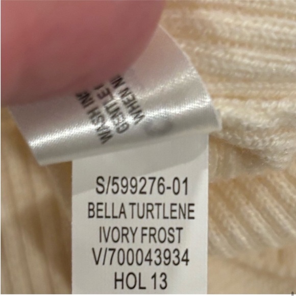 GAP NEW Merino Wool Bella Turtlene Turtleneck in Ivory Frost Womens Size XS - Picture 8 of 14